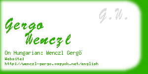 gergo wenczl business card